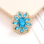 1 Piece 37x42mm Alloy Crystal Rhinestone Oval Flower DIY Accessories for Shoes and Phone Cases