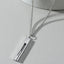 Simple Stainless Steel Pillar Pendant Couple Necklace Chain