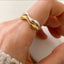 Simple Style 18k Gold Plated Sterling Silver Open Ring