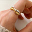 Simple Style 18k Gold Plated Sterling Silver Open Ring