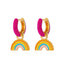 Multicolor Rainbow Pendant Earrings