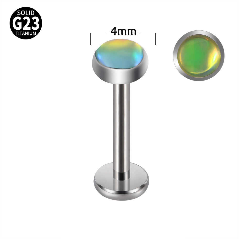 Gradient Glitter G23 Titanium Lip and Ear Stud Set