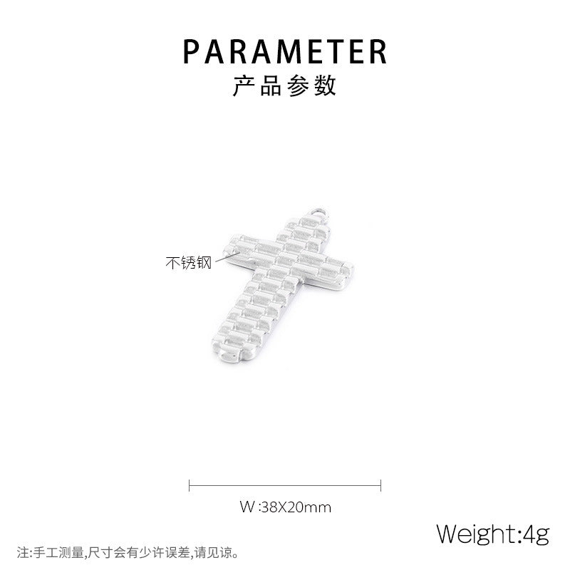 Hip-Hop Stainless Steel Cross Pendant Necklace Jewelry Accessories