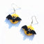 Halloween Bat & Pumpkin Resin Epoxy Earrings for Women