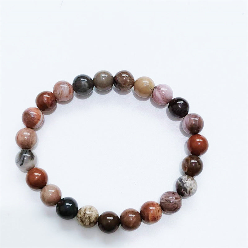 Ethnic Colorful Natural Stone Beaded Bracelet with Agate and Tiger Eye 8mm