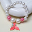Mermaid Starfish Shell Charm Beaded Alloy Bracelet Set for Kids