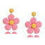 Vacation Flower Raffia Handmade Women'S Drop Earrings