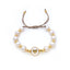 Elegant Geometric Heart & Baroque Pearl Beaded Bracelet for Women