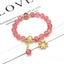 Chrysanthemum Crystal Beaded Women's Bracelet - Colorful Floral Design