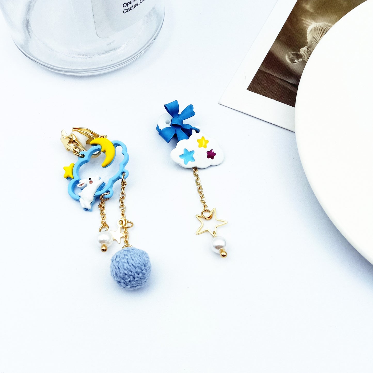 Fashion Cartoon Alloy Enamel Stoving Varnish Drop Earrings