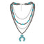 Retro Ethnic Style Flower Alloy Turquoise Iron Wholesale Layered Necklaces