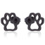 Paw Print Stainless Steel Animal Ear Studs - Cute Vintage Design