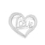 Heart-Shaped Stainless Steel Hollow Love Pendant Jewelry Accessories for DIY