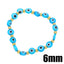 Fashion Resin Evil Eye Copper Bracelet - Colorful 6mm Beaded Lucky Charm