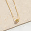 14K Gold Plated Copper Round Zircon Pendant Necklace