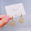 Fashion Christmas Tree Snowflake Copper Plating Inlay Zircon Ear Studs 1 Pair