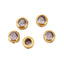 10 PCS 6mm Diameter 304 Stainless Steel Zircon Geometric Polished Beads