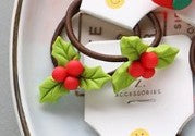 Fashion Cartoon Character Acrylic Hair Tie Set for Kids - Santa Claus Design