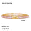 18k Gold Plated Geometric Stainless Steel Bracelet with Colorful Zircon Inlay