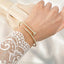 Fashion Adjustable Gold-Plated Copper Bangle Bracelet