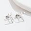 Simple Cactus Star Moon Stainless Steel Hollow Out Stud Earrings