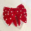 Retro Velvet Pearl Bowknot Hair Claw Clip for Women