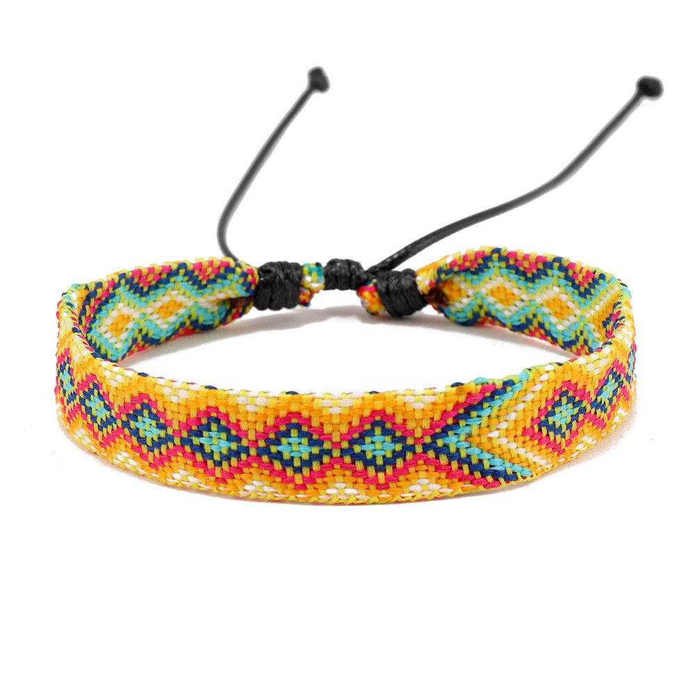 Retro Bohemian Rhombus Nylon Friendship Bracelet