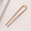 Women's Modern U-Shape Alloy Plated Hairpin Set