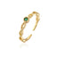 Fashion Geometric Zircon Open Ring in 18k Gold Plated Copper