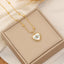 1 Piece Bohemian Heart Shape Eye Stainless Steel Natural Stone Beaded Plating Necklace