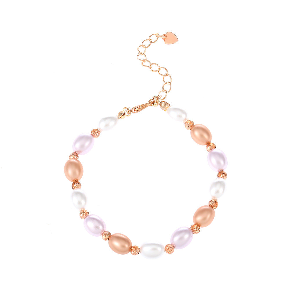 Minimalist Baroque Geometric Pearl Adjustable Bracelet