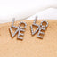 Wholesale Love Letter Copper Inlaid Zircon Stud Earrings