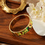 Bohemian Retro Geometric Enamel 18K Gold Plated Stainless Steel Bangle Bracelet