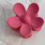 Sweet Matte Flower Resin Hair Claw Clip for Women