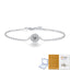 Elegant Round Moissanite 18k Gold Plated Sterling Silver Bracelet