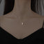 Simple Classic Cross Gold Plated Layered Necklace with Pearl Pendant