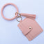 Fashion Snakeskin PU Leather Tassel Keychain Bracelet Wallet