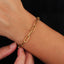 18K Gold Plated Stainless Steel Geometric Figaro Box Twist Chain Bracelet for Women