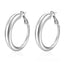 1 Pair Fashion 18K Gold Plated Stainless Steel Oval Hoop Earrings