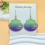 1 Pair Acrylic Shell Ghost Print Drop Earrings