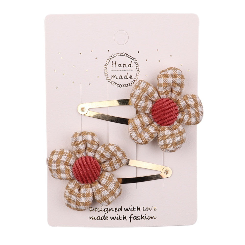 European American Kids Cartoon Flower Hairpin Hair Accessories