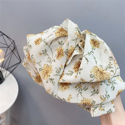 Elegant Morandi Floral Oversized Bow Hairpin Barrettes