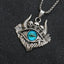 Devil's Eye Stainless Steel Skull Pendant Necklace - Gothic Punk Style