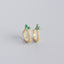 S925 Sterling Silver Geometric Floral Diamond Ear Cuff Stud Earrings for Women