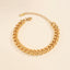 18K Gold Plated Stainless Steel Geometric Figaro Chain Bracelet