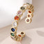 Fashion Copper Plated Zircon Adjustable Ring