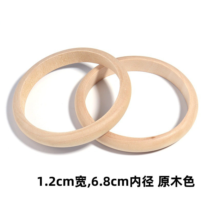 Commute Solid Color Square Wood Bangle - Vintage Style Women's Accessory