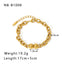 18K Gold Plated Stainless Steel Geometric Cuban Bracelet - Modern Classic Design for Women