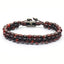 Handmade Natural Stone Double Layer Braided Bracelet - Tiger's Eye Beaded Design