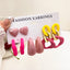 INS Style Cartoon Bear & Heart Shape Alloy Earrings Set - Valentine's Edition Statement Jewelry